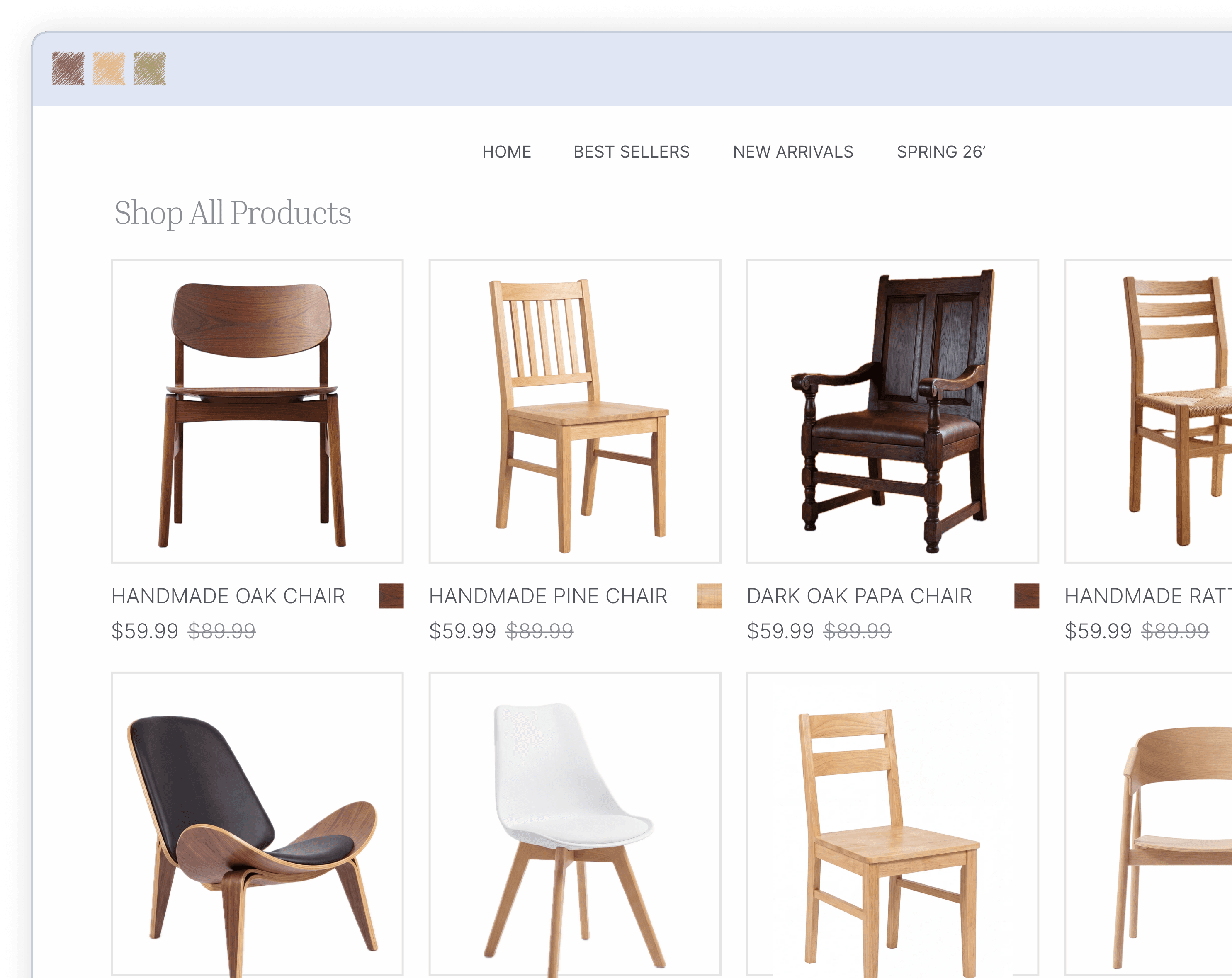 E-commerce mockup